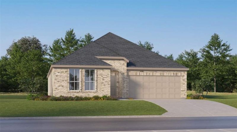 This home shares an open layout between the kitchen,